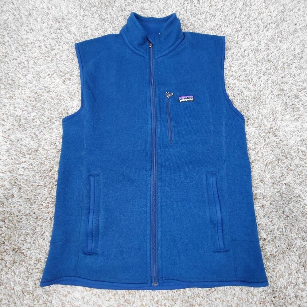 Patagonia Better Sweater Fleece Vest Mens Medium Blue Full Zip Up